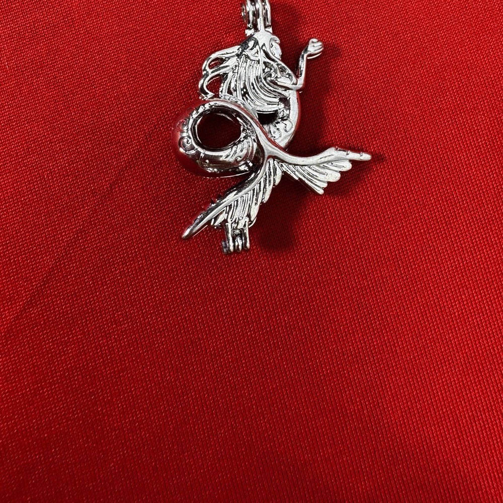 Silver Tone Mermaid Essential Oil‎ Diffuser Pendant